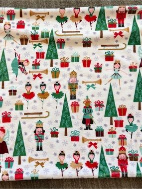 Minky Couture Holiday Nutcracker Pillowcase - Green, Red, Gold